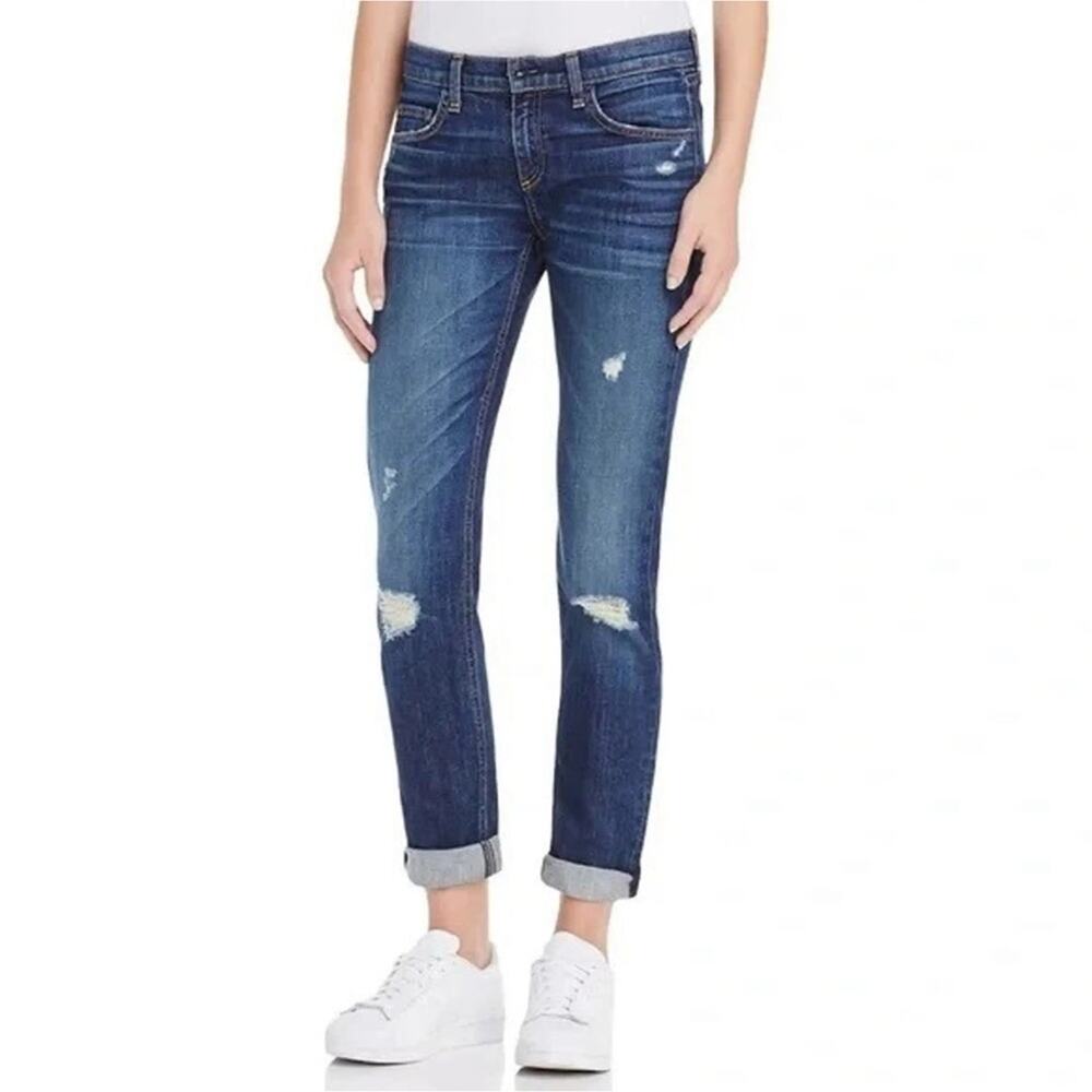 RAG & BONE Dre Capri Jean Women Sz 27 Blue Distressed Normcore Business Classic